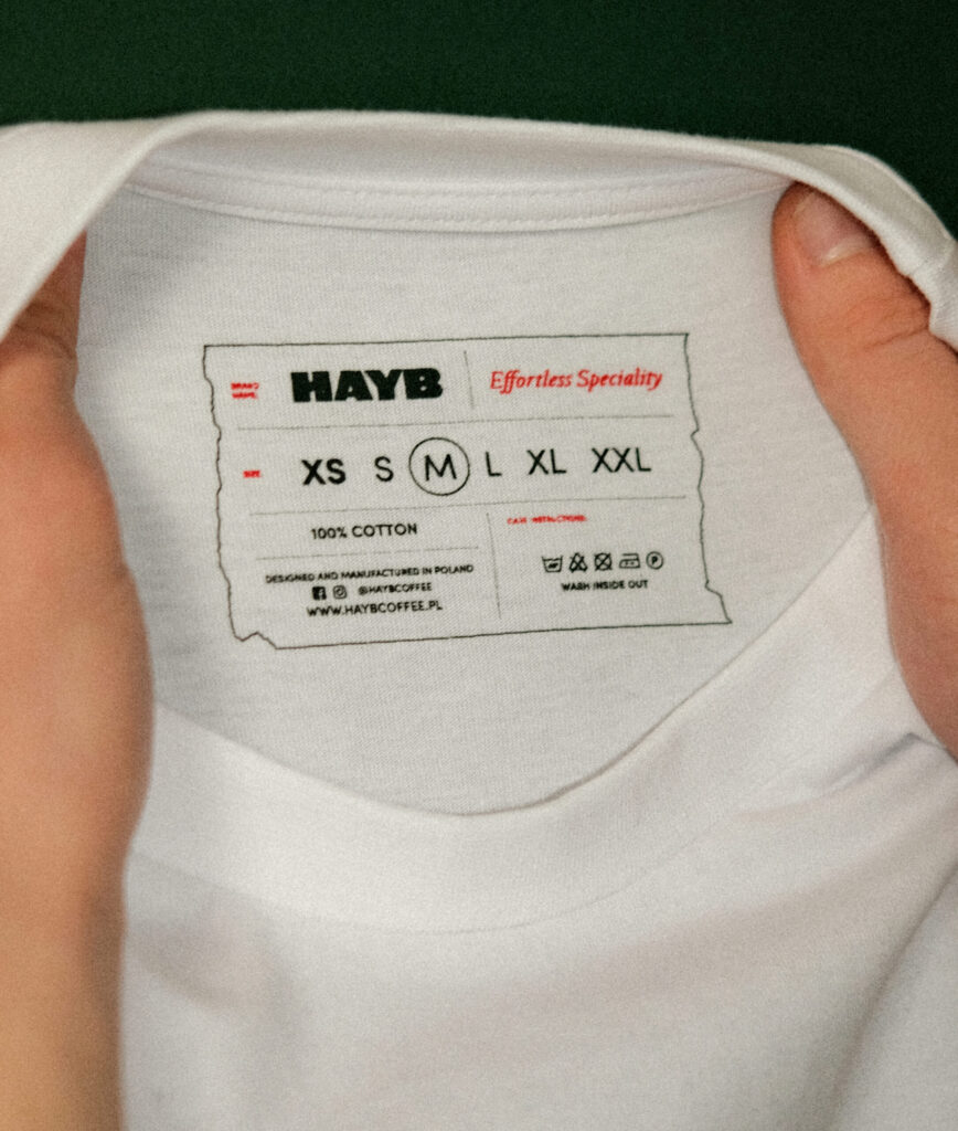 metka Biały T-Shirt HAYB SIE PRZELEWA
