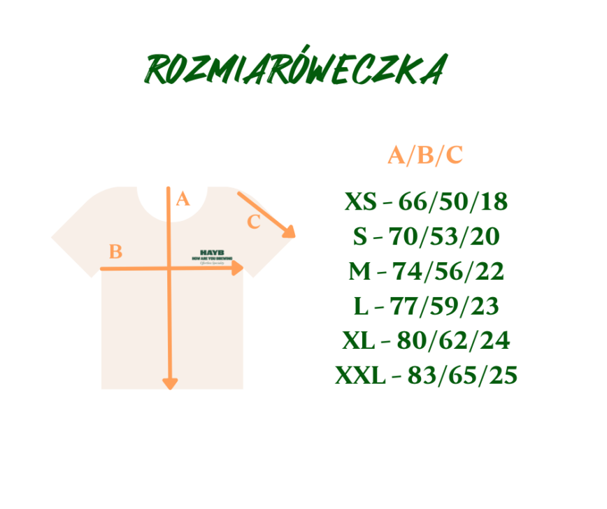 Rozmiarówka t-shirty HAYB