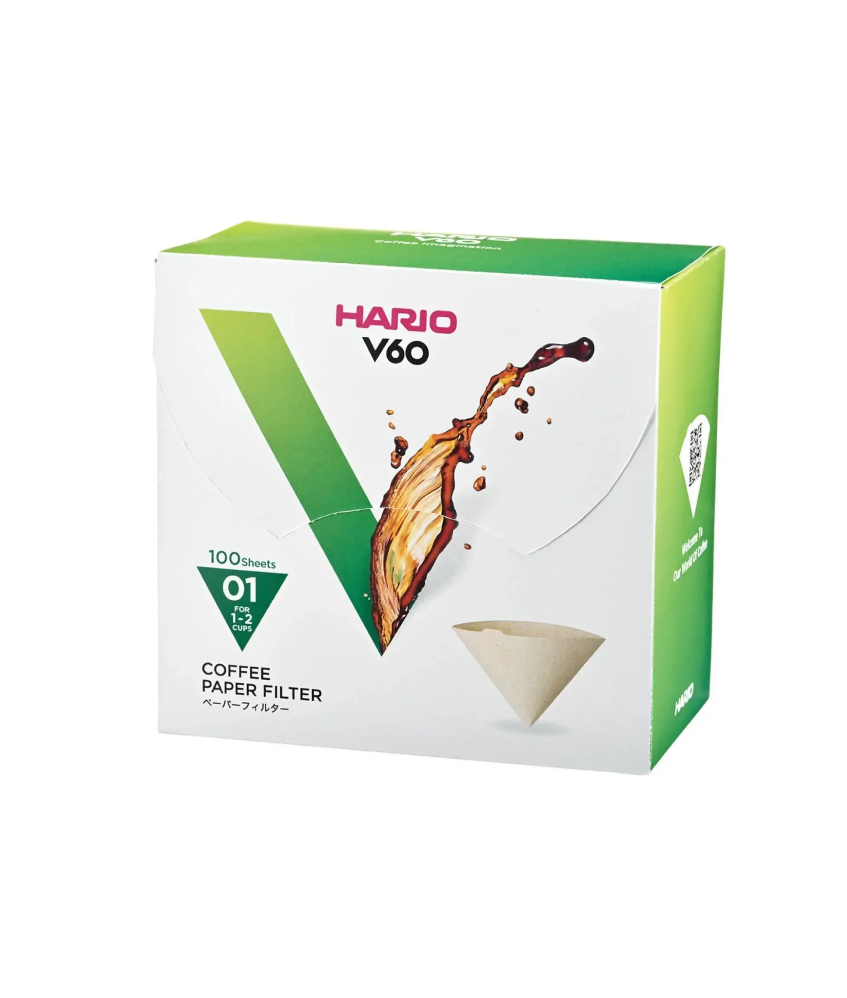 Hario – Filtry papierowe Misarashi brązowe V60-01 100 szt.