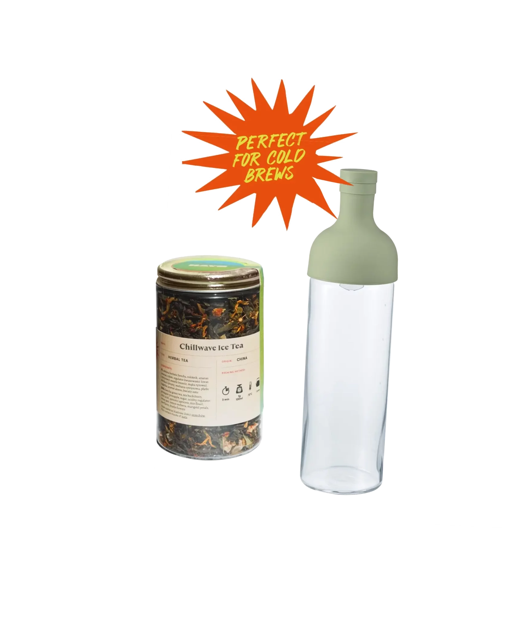 Zestaw do Cold Brew Tea: Chillwave Ice Tea + Butelka Hario